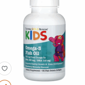 اوميجا-3 +زيت السمك للأطفال، نكهة الفراولة الطبيعية، 60 كبسولة هلامية